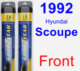 Front Wiper Blade Pack for 1992 Hyundai Scoupe - Assurance