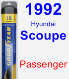 Passenger Wiper Blade for 1992 Hyundai Scoupe - Assurance