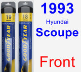 Front Wiper Blade Pack for 1993 Hyundai Scoupe - Assurance