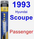 Passenger Wiper Blade for 1993 Hyundai Scoupe - Assurance