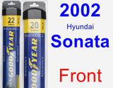 Front Wiper Blade Pack for 2002 Hyundai Sonata - Assurance