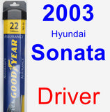 Driver Wiper Blade for 2003 Hyundai Sonata - Assurance