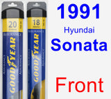 Front Wiper Blade Pack for 1991 Hyundai Sonata - Assurance