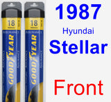 Front Wiper Blade Pack for 1987 Hyundai Stellar - Assurance