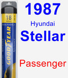 Passenger Wiper Blade for 1987 Hyundai Stellar - Assurance