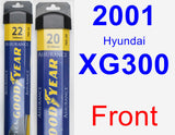 Front Wiper Blade Pack for 2001 Hyundai XG300 - Assurance