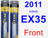 Front Wiper Blade Pack for 2011 Infiniti EX35 - Assurance