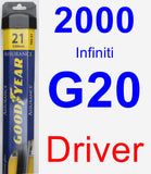 Driver Wiper Blade for 2000 Infiniti G20 - Assurance