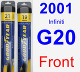 Front Wiper Blade Pack for 2001 Infiniti G20 - Assurance