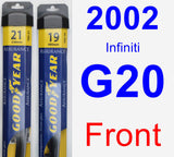 Front Wiper Blade Pack for 2002 Infiniti G20 - Assurance