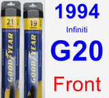 Front Wiper Blade Pack for 1994 Infiniti G20 - Assurance