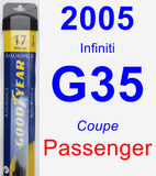 Passenger Wiper Blade for 2005 Infiniti G35 - Assurance