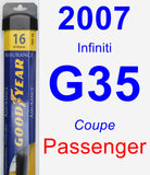 Passenger Wiper Blade for 2007 Infiniti G35 - Assurance