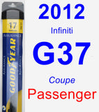 Passenger Wiper Blade for 2012 Infiniti G37 - Assurance