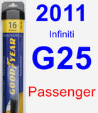 Passenger Wiper Blade for 2011 Infiniti G25 - Assurance