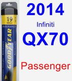 Passenger Wiper Blade for 2014 Infiniti QX70 - Assurance