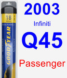 Passenger Wiper Blade for 2003 Infiniti Q45 - Assurance