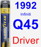 Driver Wiper Blade for 1992 Infiniti Q45 - Assurance