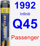 Passenger Wiper Blade for 1992 Infiniti Q45 - Assurance