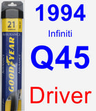 Driver Wiper Blade for 1994 Infiniti Q45 - Assurance