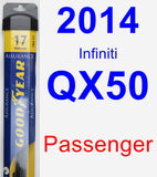 Passenger Wiper Blade for 2014 Infiniti QX50 - Assurance