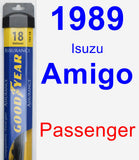 Passenger Wiper Blade for 1989 Isuzu Amigo - Assurance