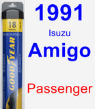 Passenger Wiper Blade for 1991 Isuzu Amigo - Assurance