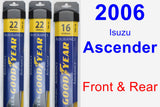 Front & Rear Wiper Blade Pack for 2006 Isuzu Ascender - Assurance