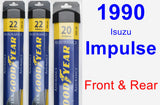 Front & Rear Wiper Blade Pack for 1990 Isuzu Impulse - Assurance