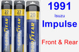 Front & Rear Wiper Blade Pack for 1991 Isuzu Impulse - Assurance