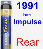 Rear Wiper Blade for 1991 Isuzu Impulse - Assurance