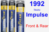 Front & Rear Wiper Blade Pack for 1992 Isuzu Impulse - Assurance