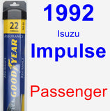 Passenger Wiper Blade for 1992 Isuzu Impulse - Assurance