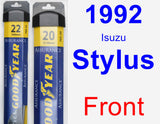 Front Wiper Blade Pack for 1992 Isuzu Stylus - Assurance