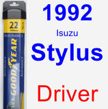 Driver Wiper Blade for 1992 Isuzu Stylus - Assurance