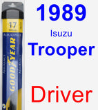 Driver Wiper Blade for 1989 Isuzu Trooper - Assurance