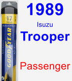 Passenger Wiper Blade for 1989 Isuzu Trooper - Assurance