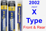 Front & Rear Wiper Blade Pack for 2002 Jaguar X-Type - Assurance