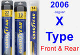 Front & Rear Wiper Blade Pack for 2006 Jaguar X-Type - Assurance
