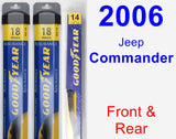 Front & Rear Wiper Blade Pack for 2006 Jeep Commander - Assurance