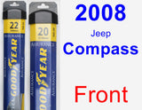 Front Wiper Blade Pack for 2008 Jeep Compass - Assurance