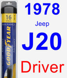 Driver Wiper Blade for 1978 Jeep J20 - Assurance