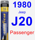 Passenger Wiper Blade for 1980 Jeep J20 - Assurance