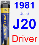 Driver Wiper Blade for 1981 Jeep J20 - Assurance