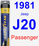 Passenger Wiper Blade for 1981 Jeep J20 - Assurance