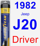 Driver Wiper Blade for 1982 Jeep J20 - Assurance