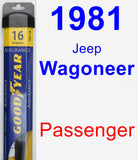 Passenger Wiper Blade for 1981 Jeep Wagoneer - Assurance