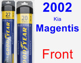 Front Wiper Blade Pack for 2002 Kia Magentis - Assurance