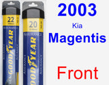 Front Wiper Blade Pack for 2003 Kia Magentis - Assurance