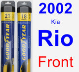 Front Wiper Blade Pack for 2002 Kia Rio - Assurance